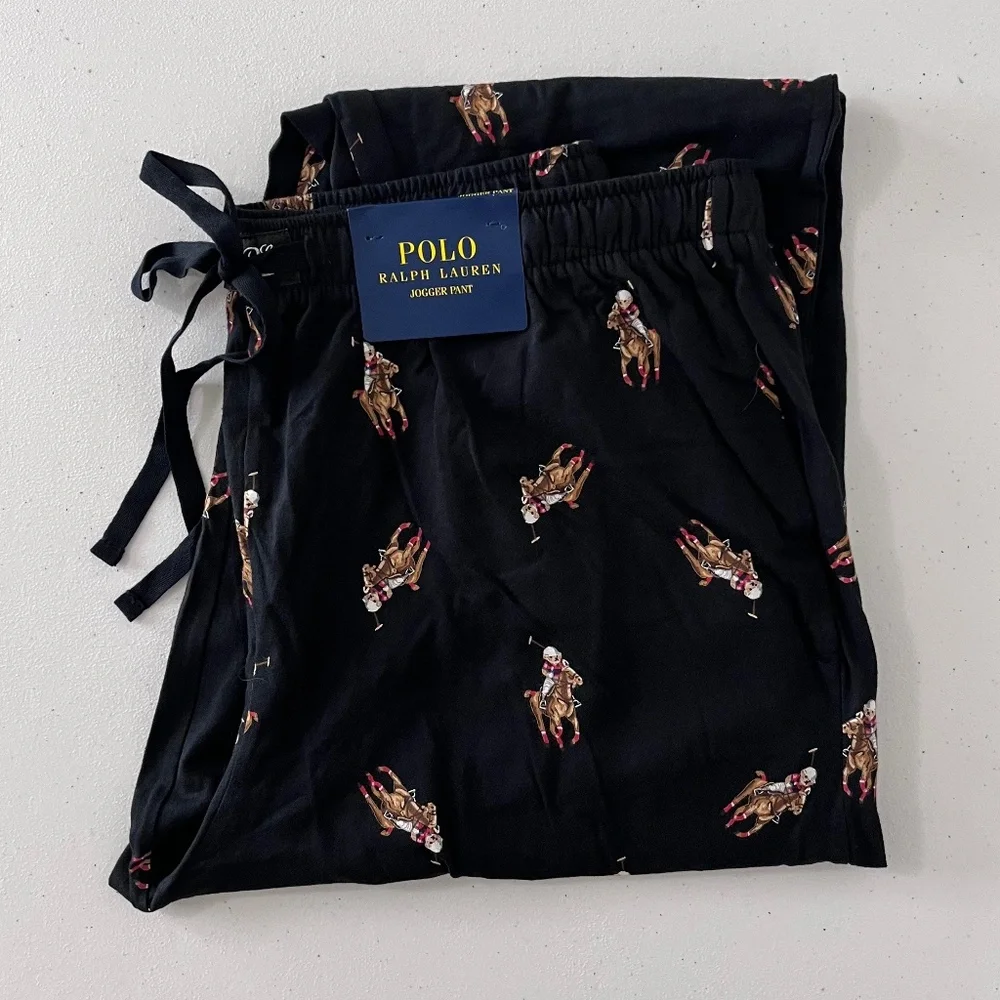 Polo Ralph Lauren Men’s Knit Allover Logo Jogger Pajama Pants size XL
